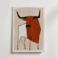 Terracotta Bull Poster – canvas utan passepartout