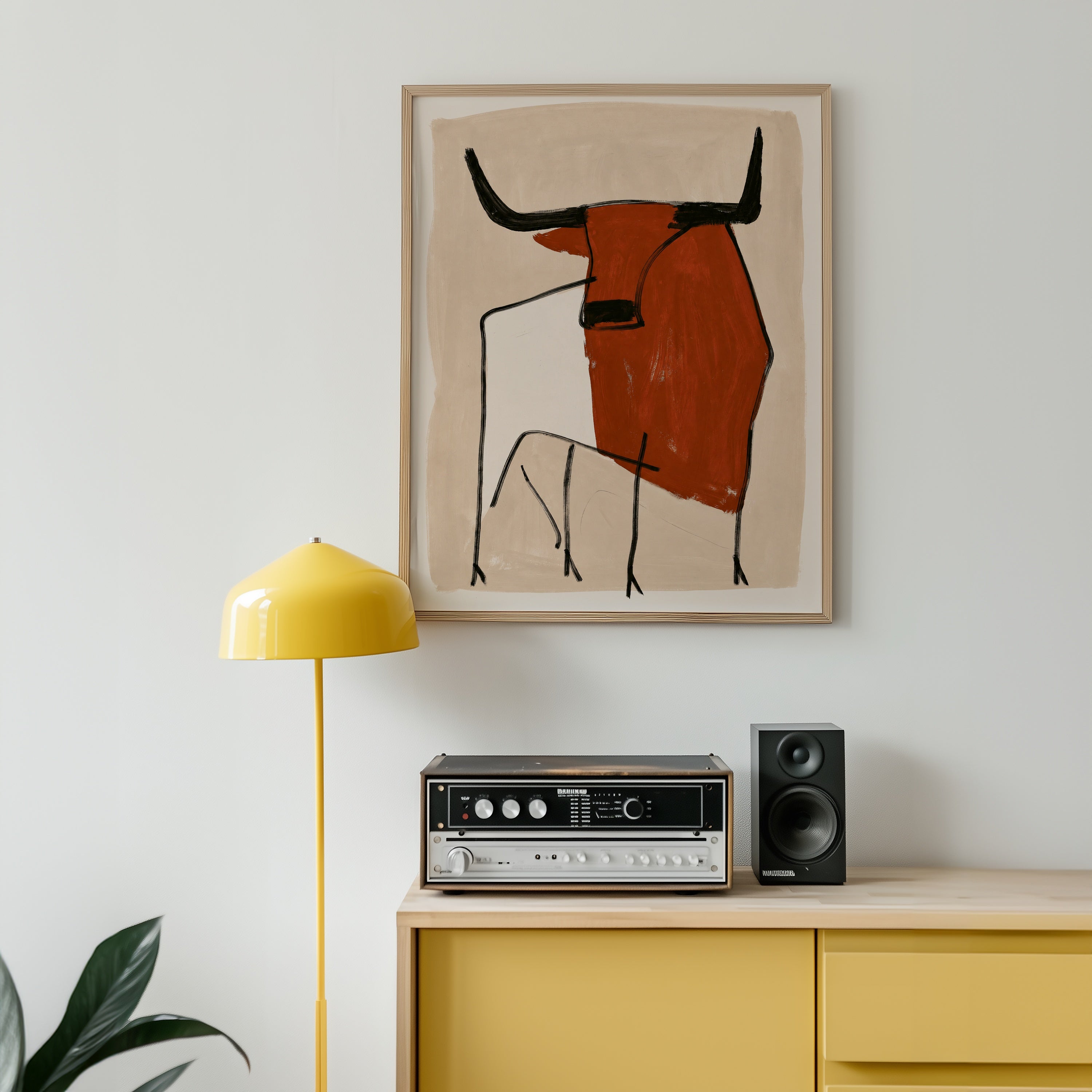 Terracotta Bull Poster – i rum 2