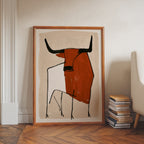 Terracotta Bull Poster – i rum 3