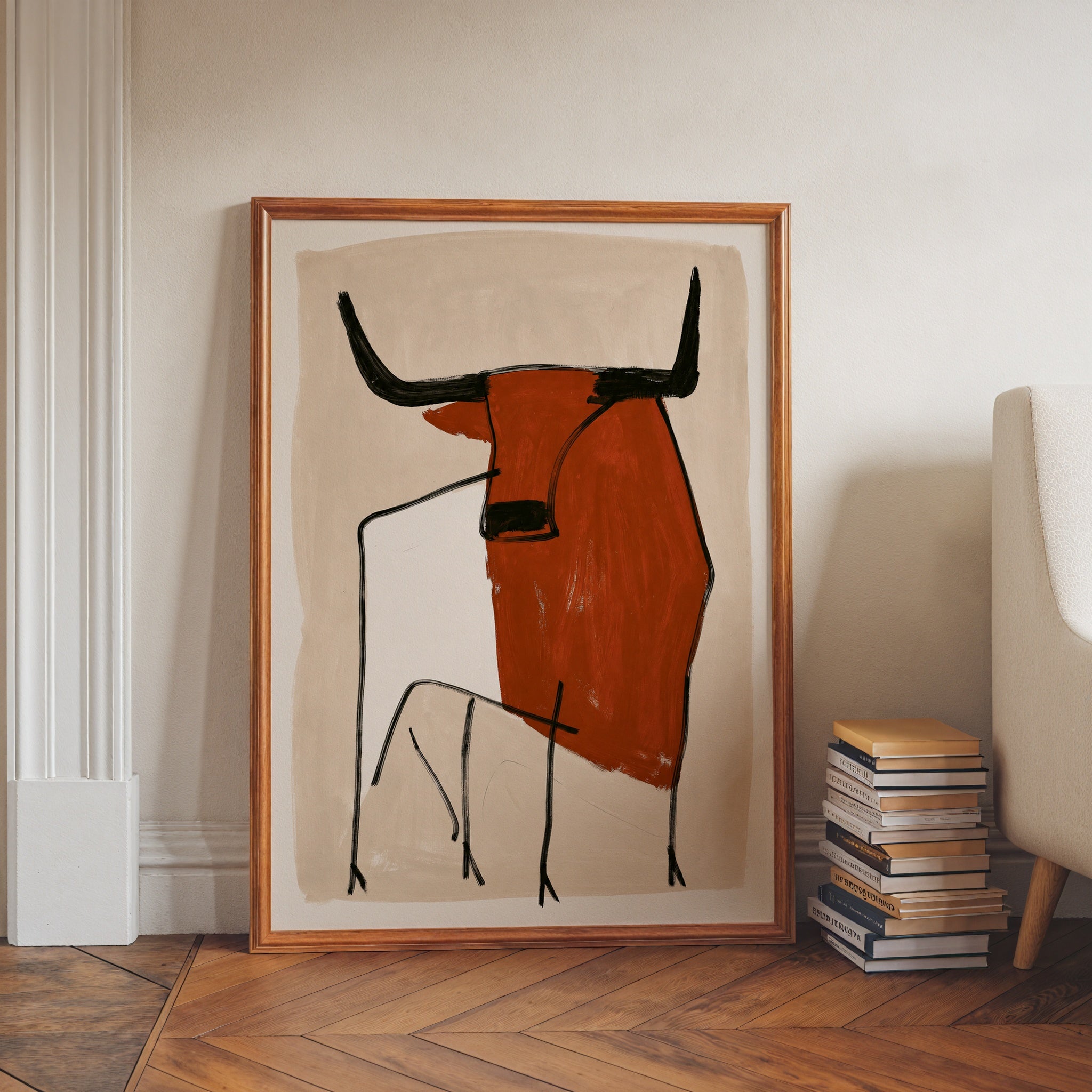 Terracotta Bull Poster – i rum 3