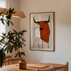 Terracotta Bull Poster – i rum 4