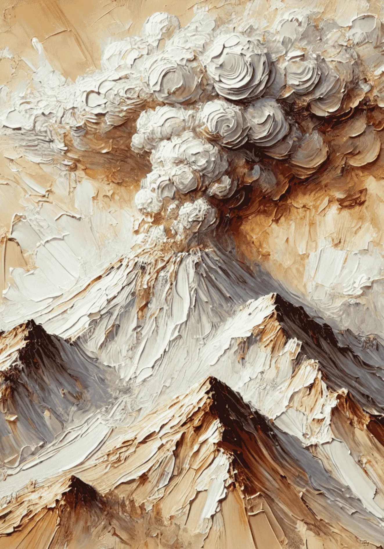 Abstract Volcanic Explosion Poster