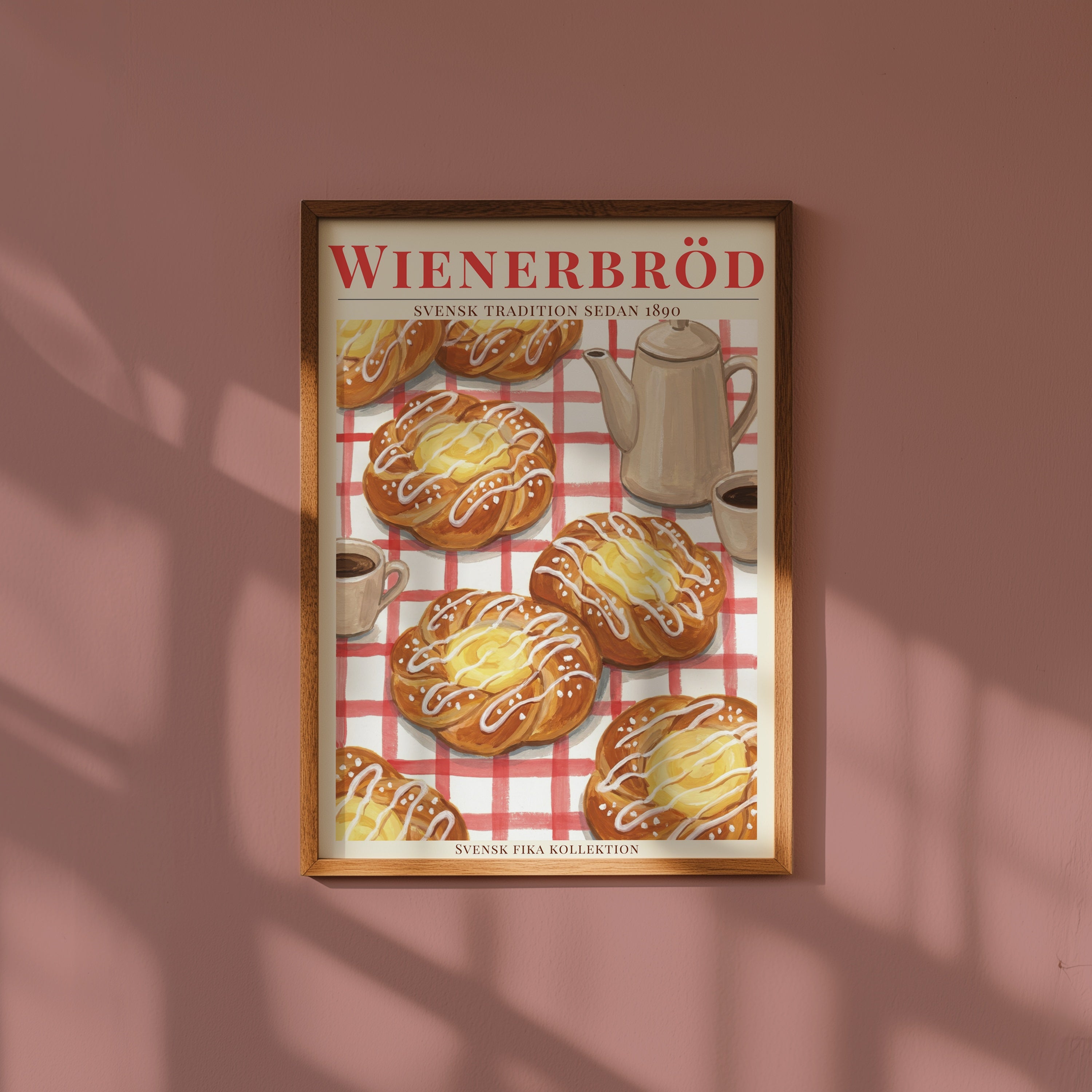 Wienerbröd poster i stilren inredning – Bozetto konsttryck i hög tryckkvalitet