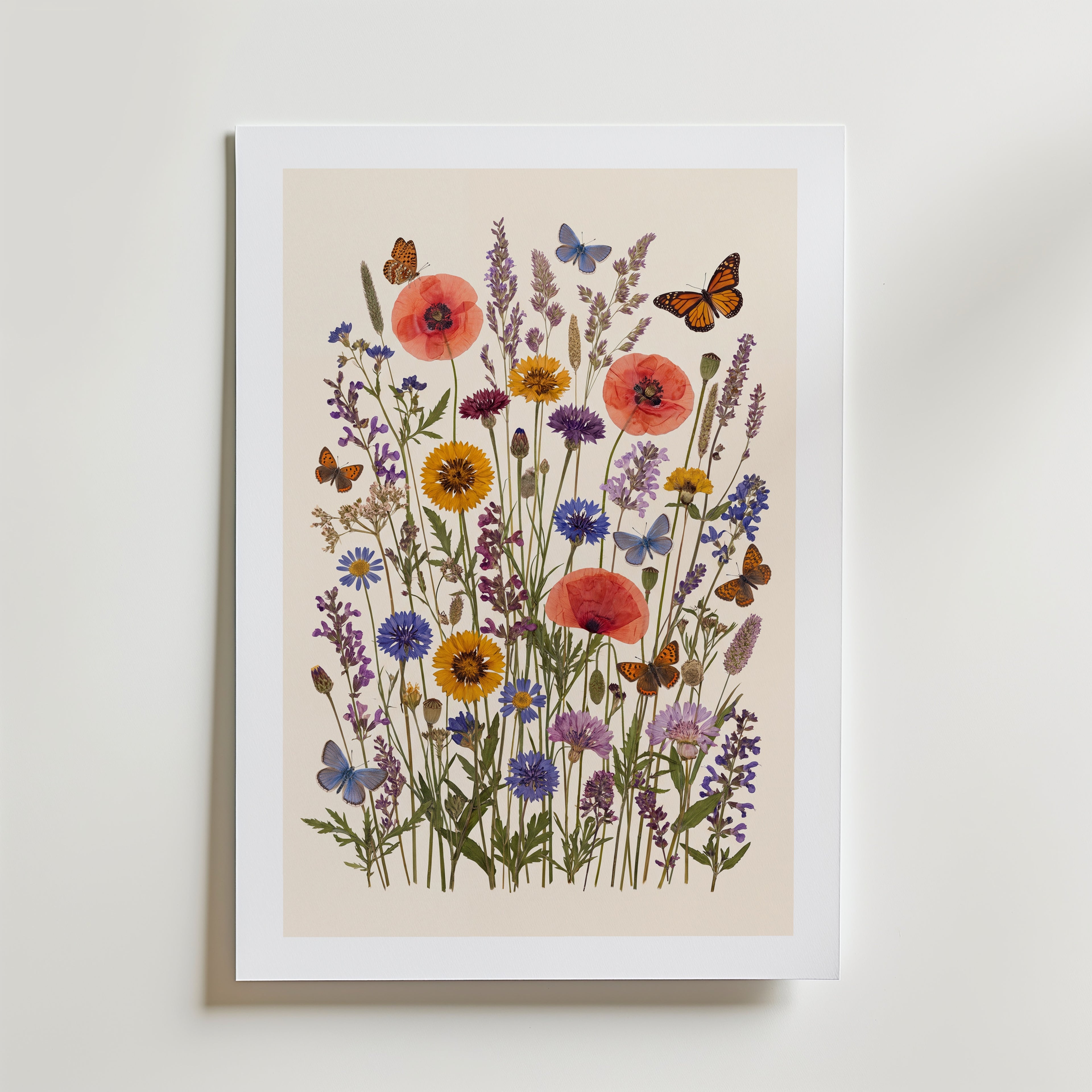 Wildflower Meadow Poster – med passepartout