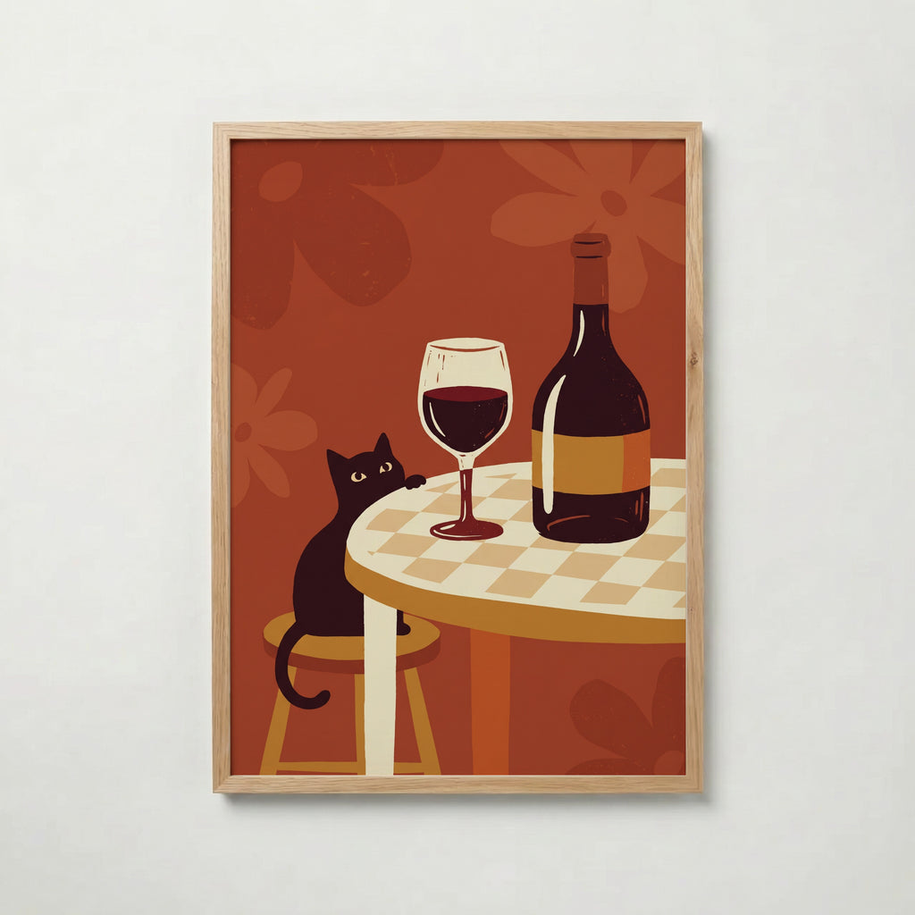 Wine Hour Cat Poster – ekram