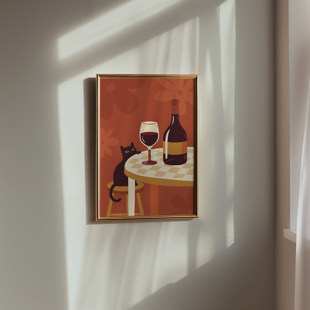 Wine Hour Cat Poster – i rum 2