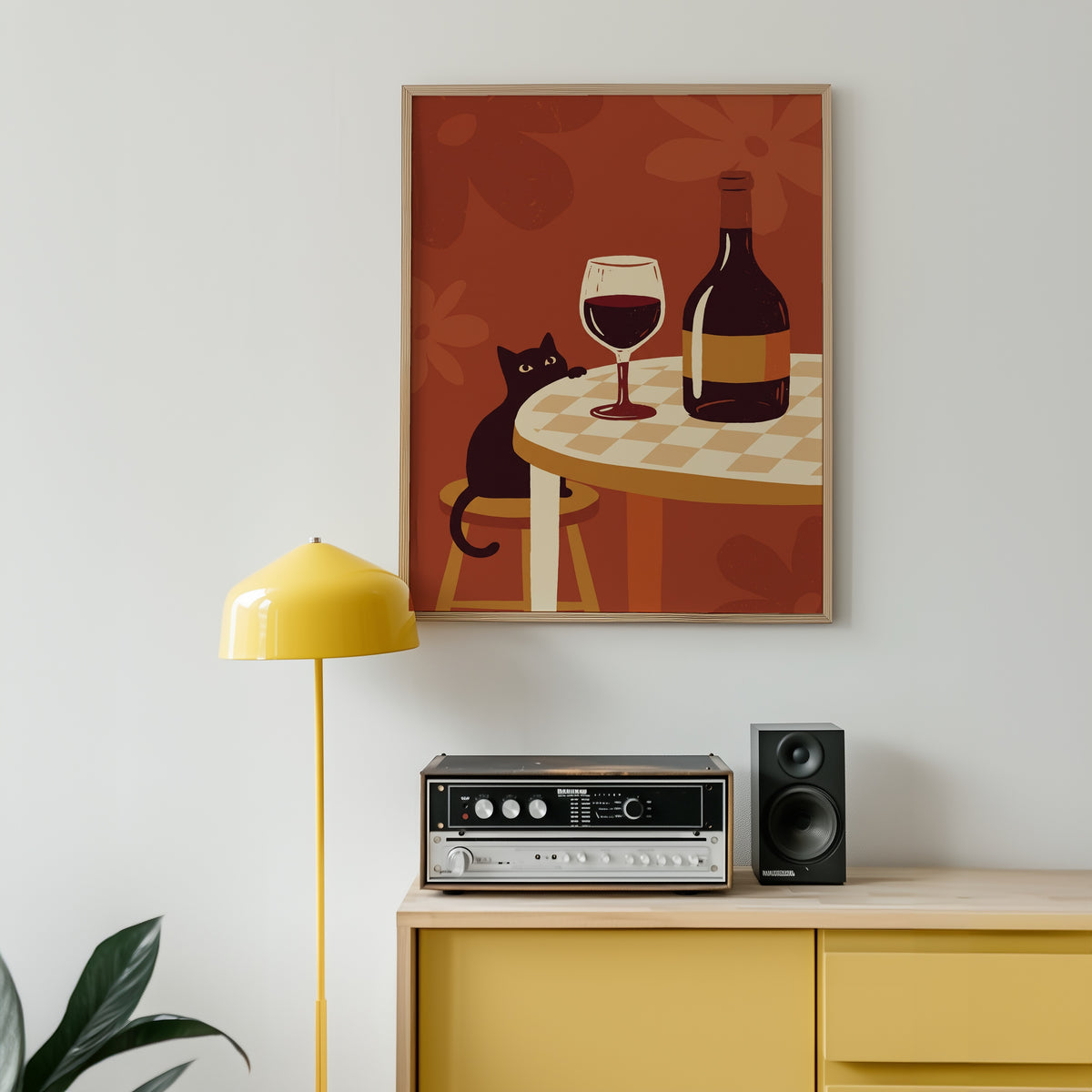 Wine Hour Cat Poster – i rum 4