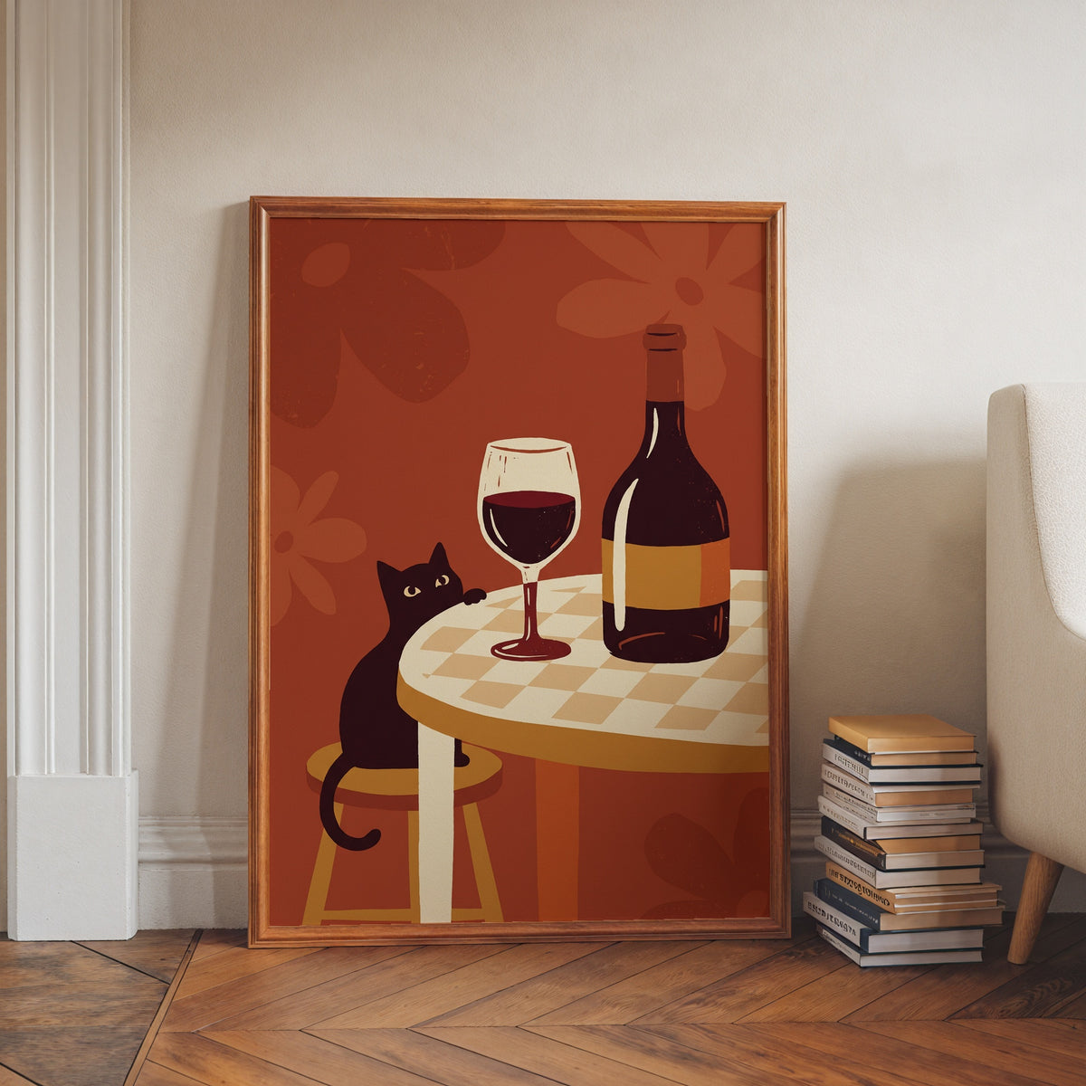 Wine Hour Cat Poster – i rum 5