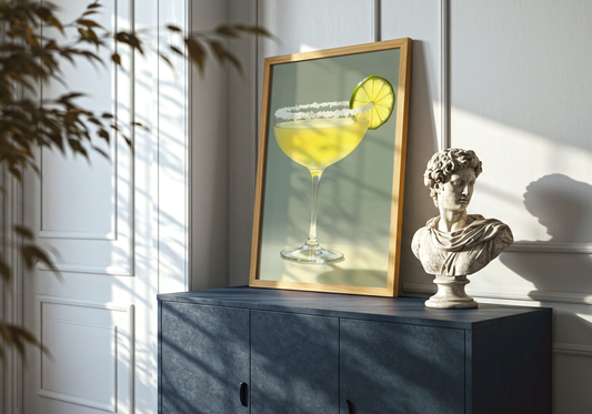 Golden Margarita Drink Poster