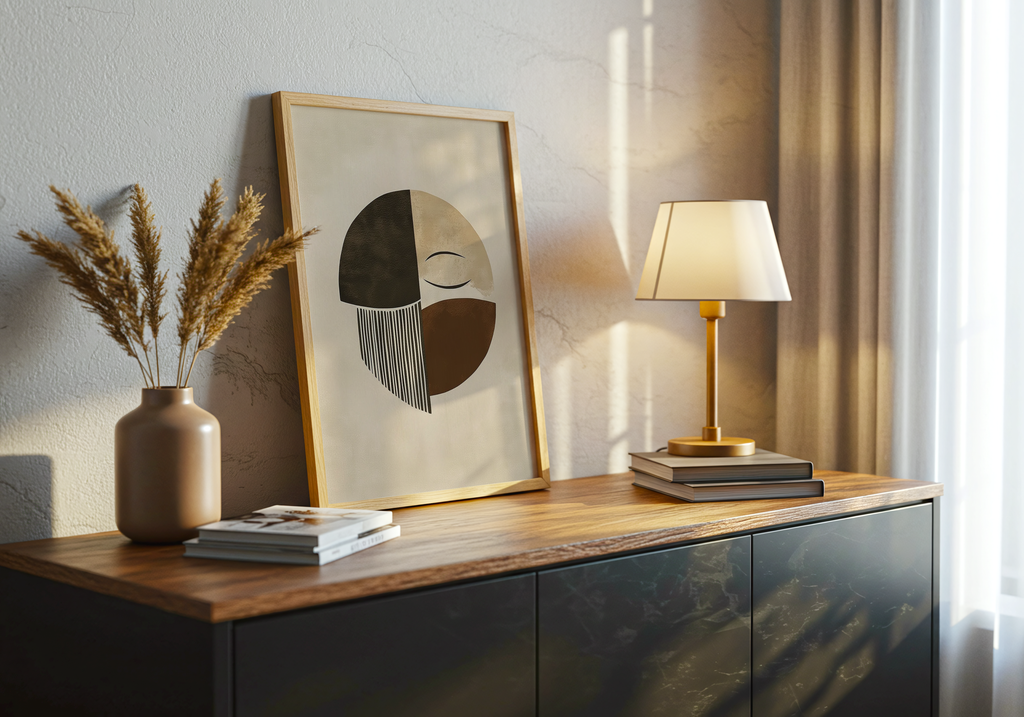 Abstract Face Circle Poster