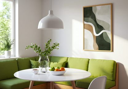 Abstract Green Shapes Poster