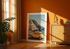 Amalfi Coast Car Poster