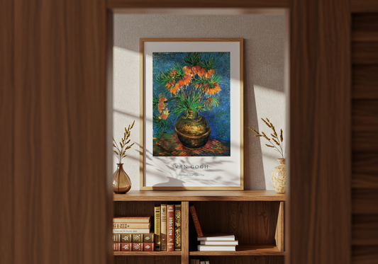 Van Gogh Fritillaries In A Copper Vase Poster