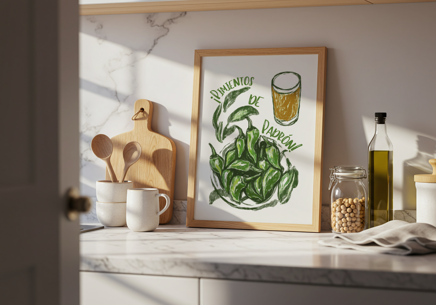 Pimentos De Padrones Poster