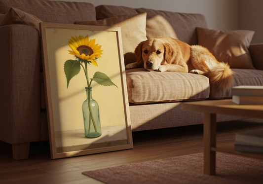 Minimalist glass vase poster