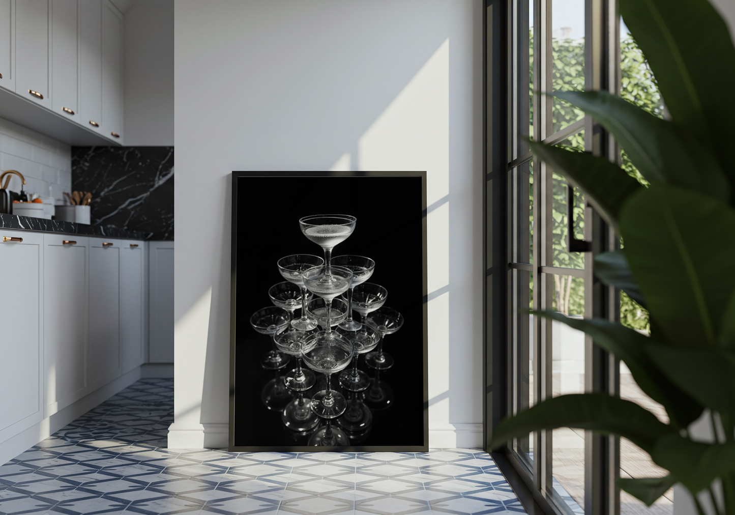 Champagne Glas Pyramid No.2 Drink Poster