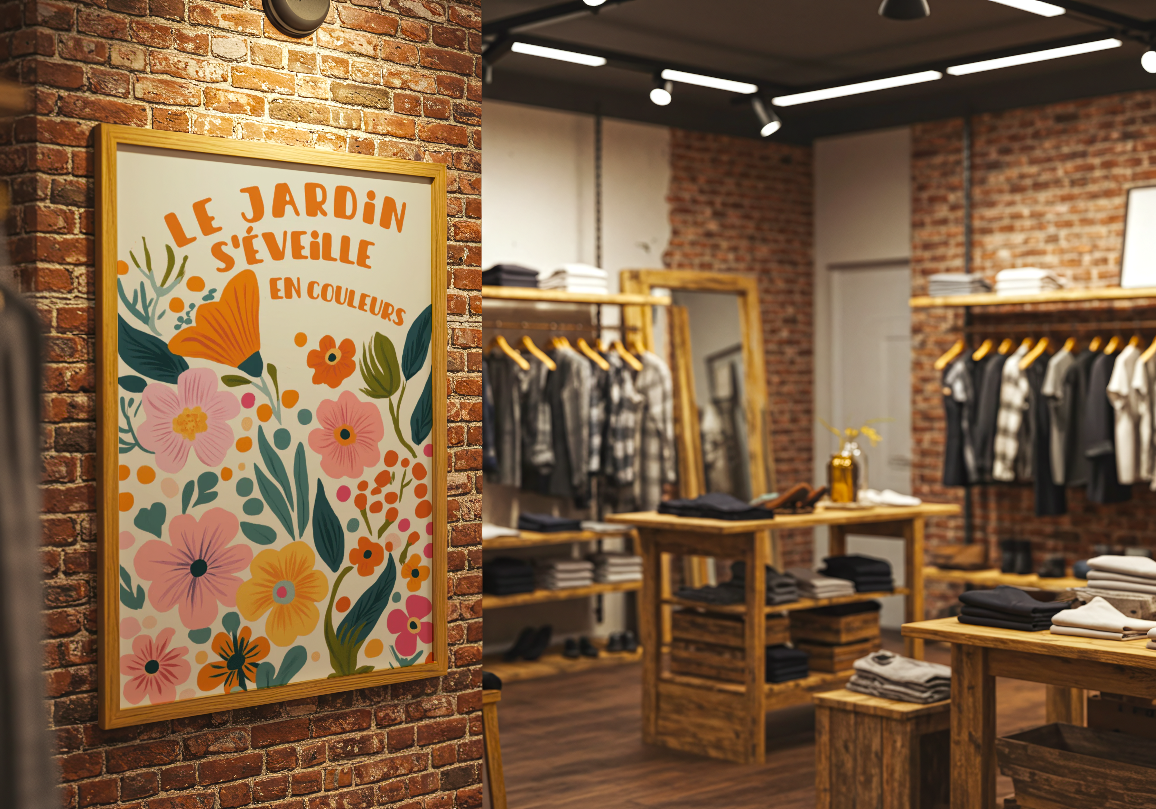 Floral garden poster