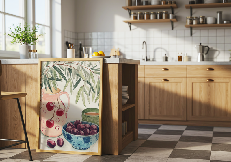 Cherry And Olive Poster