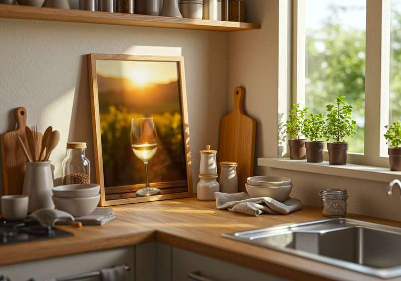 White Wine Field Poster