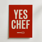 Yes Chef Poster – canvas utan passepartout