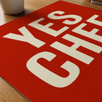 Yes Chef Poster – närbild på papper