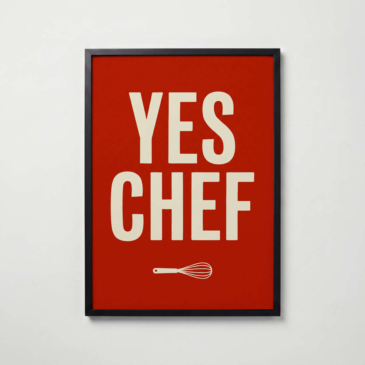 Yes Chef Poster – svart ram