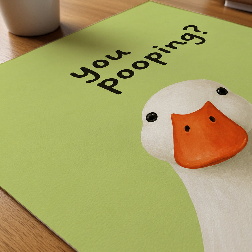 You Pooping Poster – närbild på papper