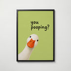 You Pooping Poster – svart ram